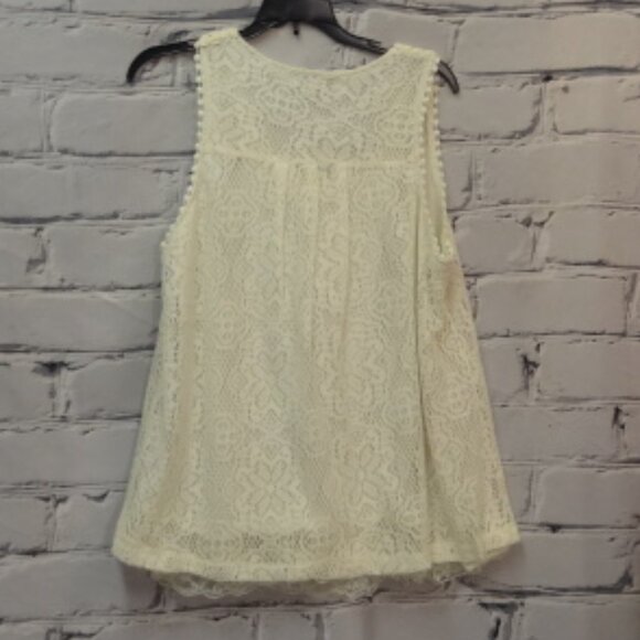 Ultra Pink Sleeveless Off White Lace w/Lining Tunic, NWOT - Picture 3 of 7